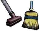 hardwood cleaning: broom