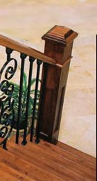 Wood Newel Post For Interior Railings